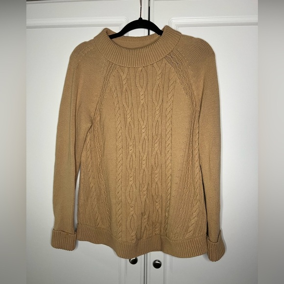 Talbots 100% Cotton Cableknit Fisherman Sweater - Picture 1 of 9